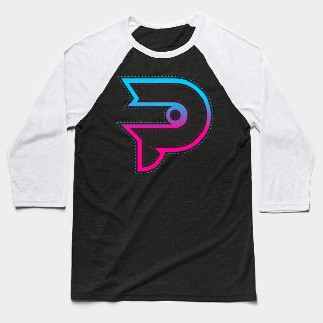 PureSpam Outline Baseball T-Shirt by PURESPAM